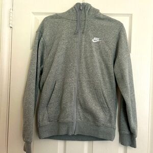 Grey Nike athletic zip up